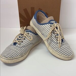 UGG Eyan II Stripe Blue and Cream Striped Sneakers